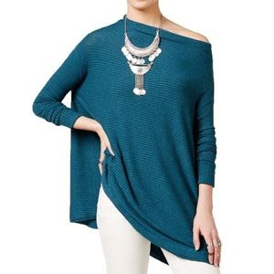 Free People Womens Lover Rib Split Back Cowl Neck Knit Sweater Size XS